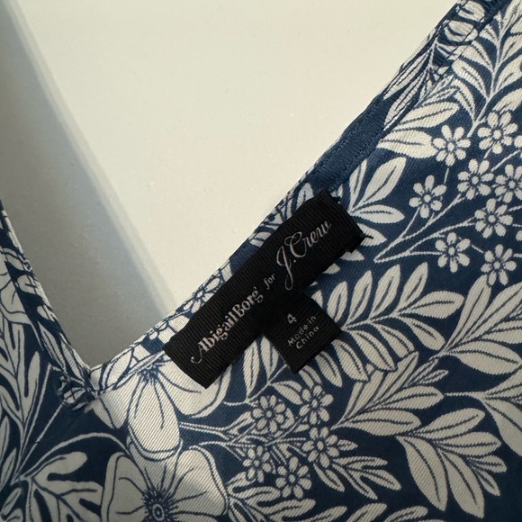 100% Silk Blue Floral Tank Top & Slip Skirt Set from Abigail Borg by J. Crew - Picture 8 of 10